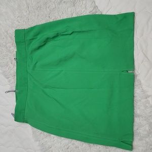 Camila Linen-Blend Lime Green A line Skirt